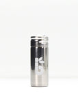 Silk floss product shot showing a small white spool beside a metal container