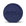 Deep blue circular shampoo bar with arista logo embossed on its surface