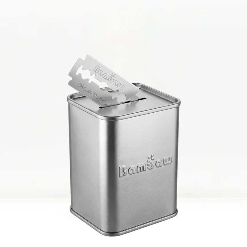 Metallic blade bank a blade on a white background
