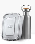 Back to School Bundle featuring a stainless lunch box and insulated bottle with cork lid