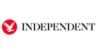 Logo of The Independent newspaper with a red circle and white background