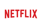 Netflix logo in red on a white background