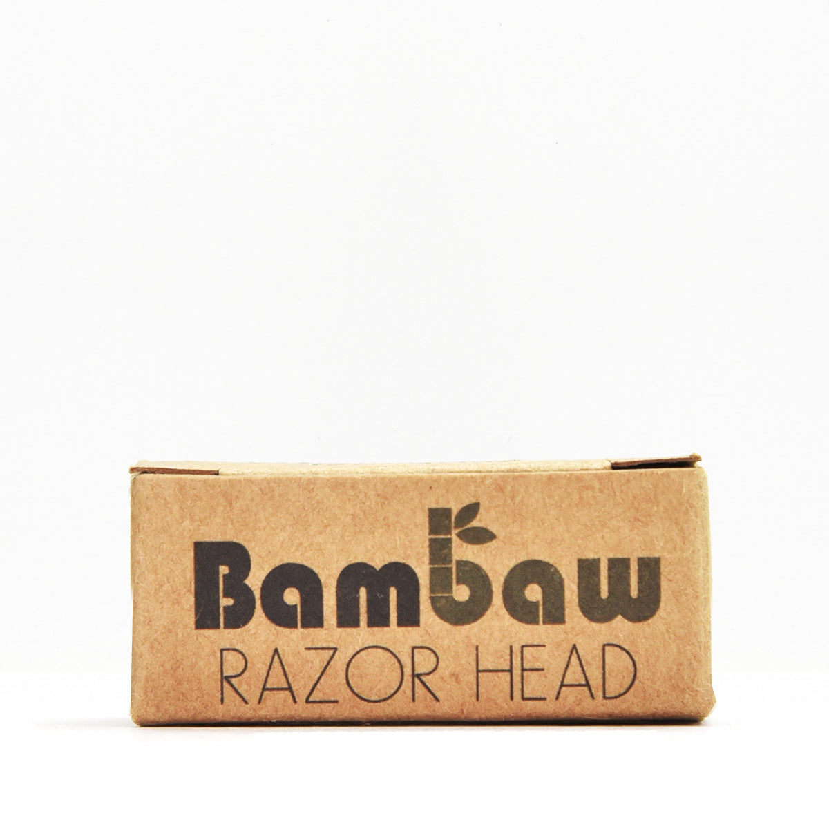 Brown cardboard box labeled Razor Head for a safety razor head