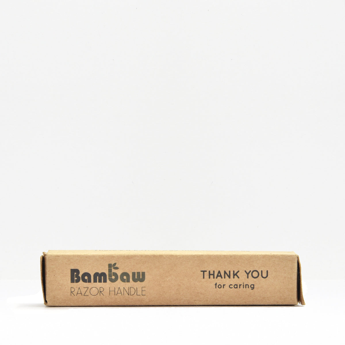 Boxed Bamboo Razor Handle packaging on white surface