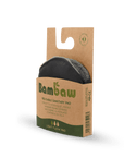 Bambaw reusable panty liner in brown cardboard packaging with a black pad visible