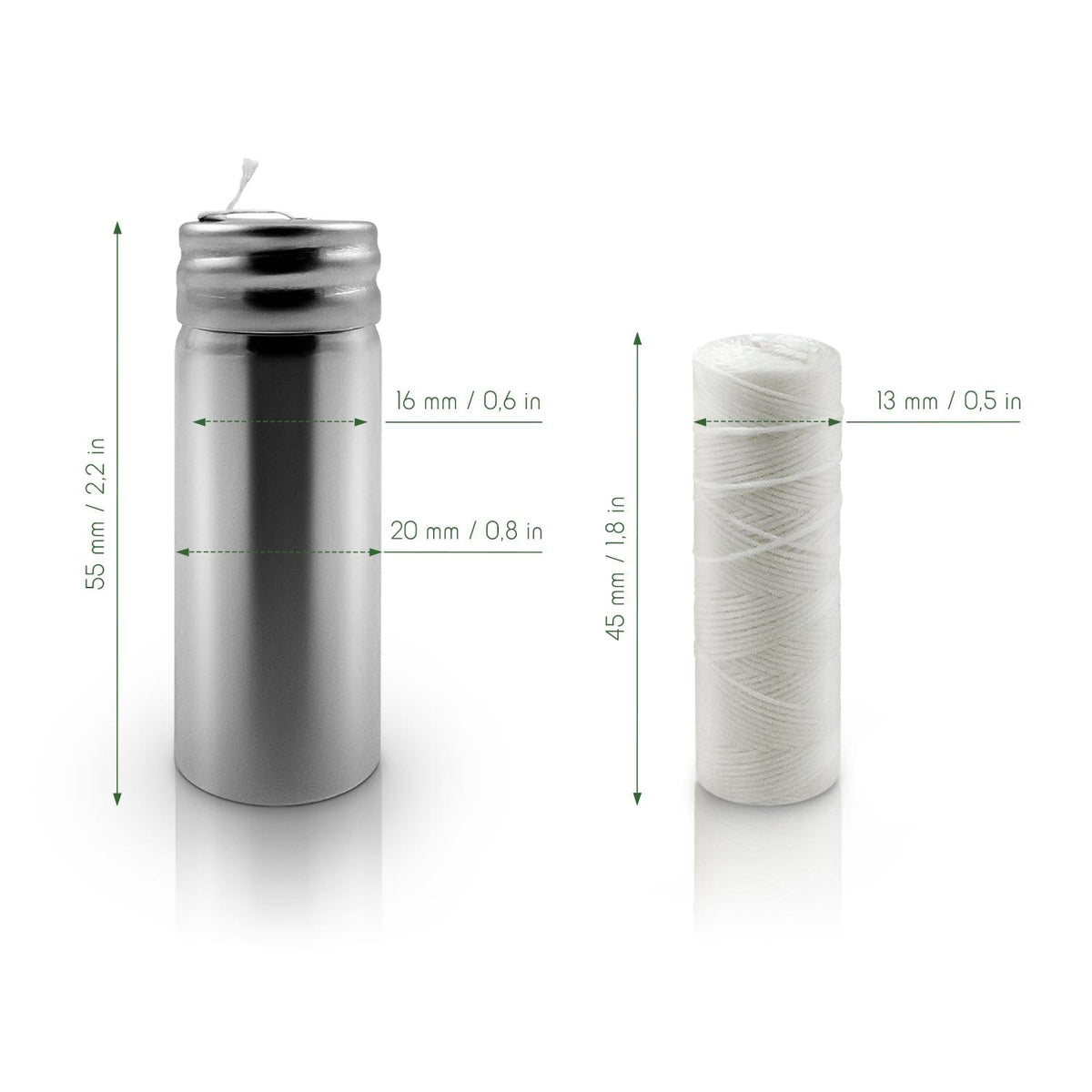 PLA Corn Starch Floss metal dispenser with a white floss spool beside it